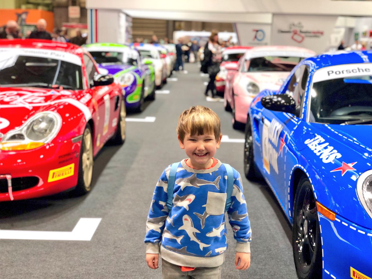 camw88's tweet photo. Outstanding #Porsche display at @ClassicMotorNEC this year! Little Jenson loving the race cars! #NECClassicMotorShow #NECClassic https://t.co/qRUyb3hOJs