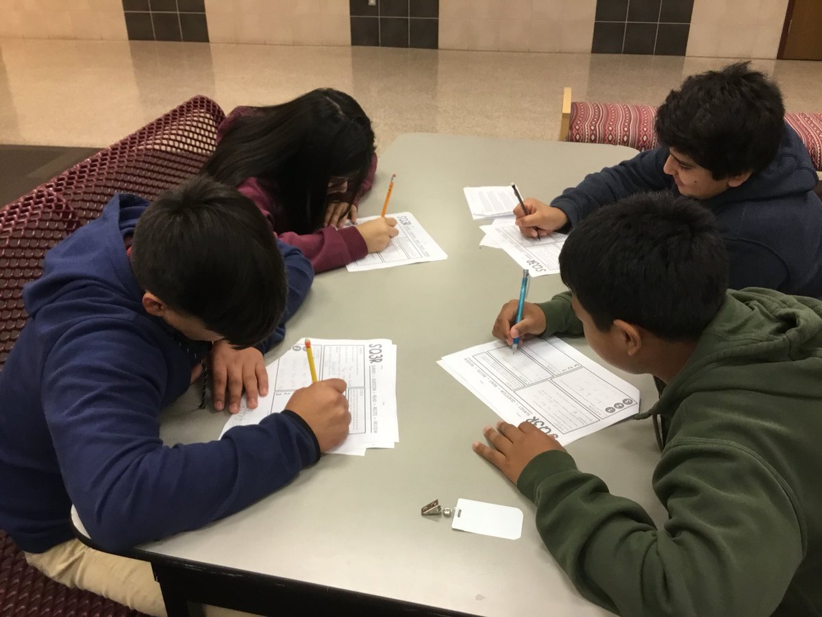 Students using SQ3R to break down a passage before reading!⭐️ #AMSpower