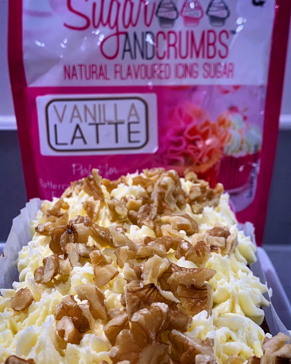 Cluckmuckcook's tweet image. A quick coffee and walnut cake. Finally got the chance to use @SugarandCrumbs Vanilla Latte icing sugar . The verdict . Fantastic. #coffeeandwalnutcake #gbbo