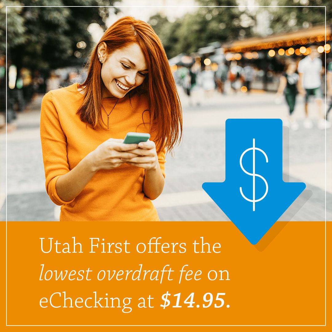 Utah_First's tweet image. Overdraft protection can be a lifesaver. And at just $14.95, Utah First has the lowest overdraft fee in Utah. #overdraftfee #creditunion #overdraftprotection