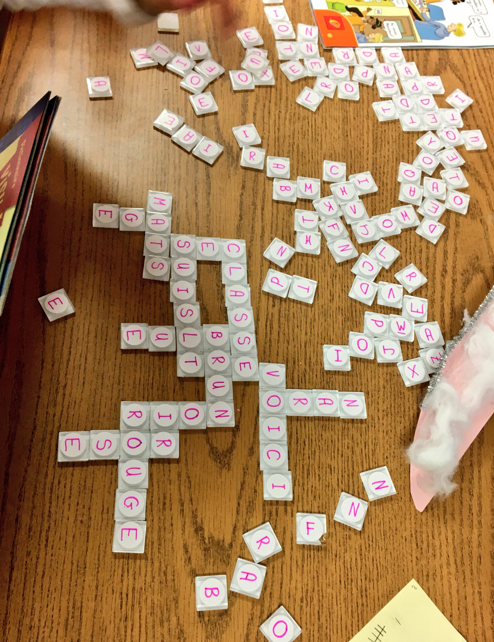 F Croft on Twitter "Students played Bananagrams in French to show what