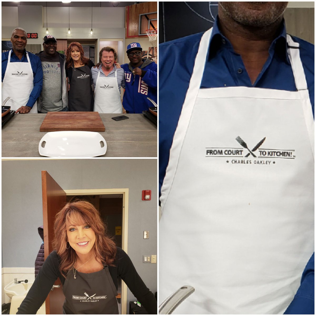 NancyLieberman's tweet photo. Guesting on @CharlesOakley34 cooking show From Court To Kitchen w/@erictheiss #Superbowlchampions @OJAnderson24 and #stevenbaker #Giants #nba #nfl
What a great time! #chef @ayeshacurry I can do this too! https://t.co/7ReIAJ5i3y