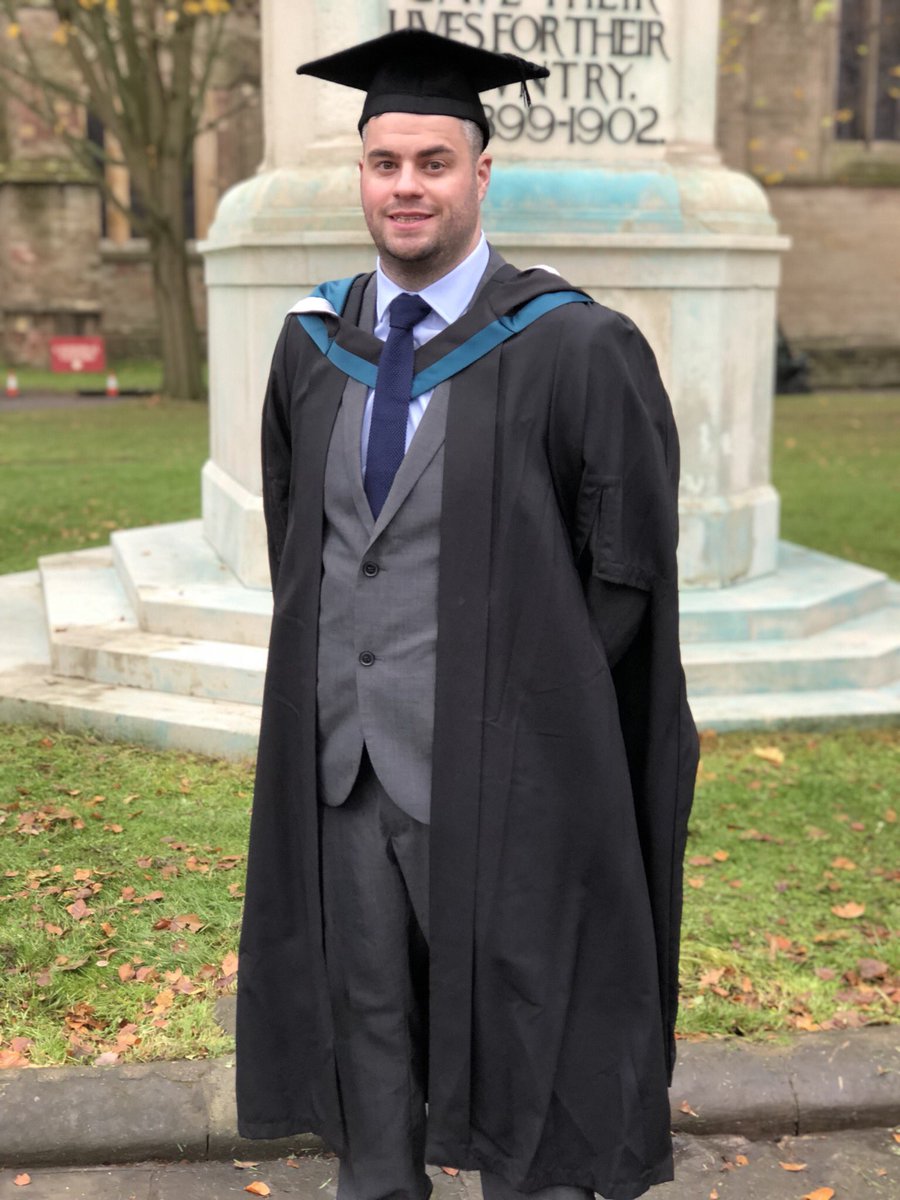 mattrhyslewis's tweet photo. By far the toughest and proudest challenge yet.. Great day celebrating my Masters graduation @worcester_uni @UniWorcSES #MSc #sportcoaching #thankworcesterforthat πππ» https://t.co/xDxPV4kSx7