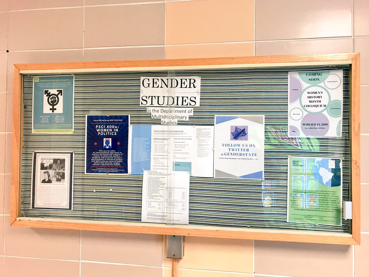 GenderState's tweet image. Hey Sycamores! Scheduling begins on Monday. Have you considered taking a gender studies class next semester? Check out the awesome spring course offerings on our bulletin board in Holmstedt Hall.