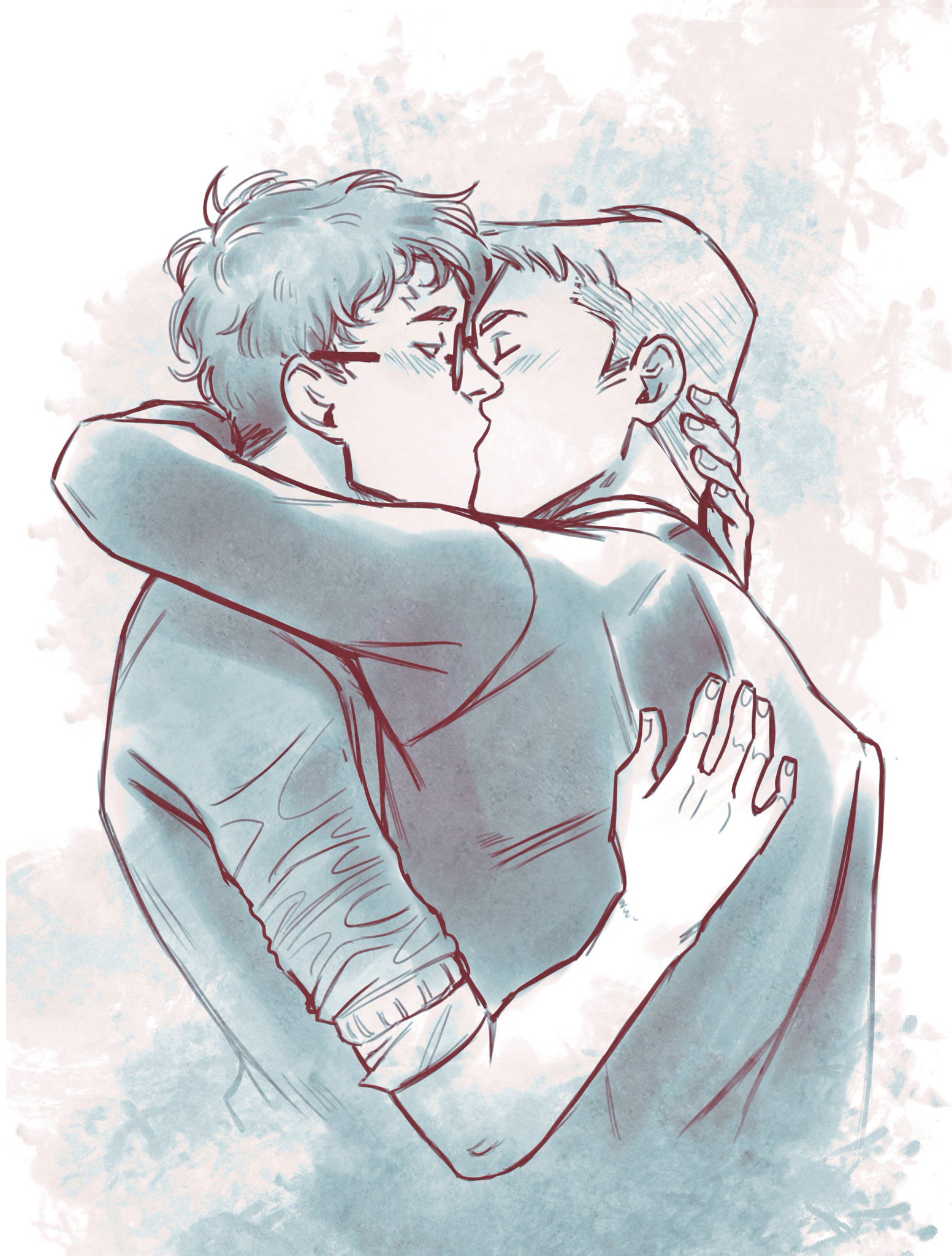 pics Anime Kiss Drarry Fanart dracomalfoy harrypotter kiss yaoi