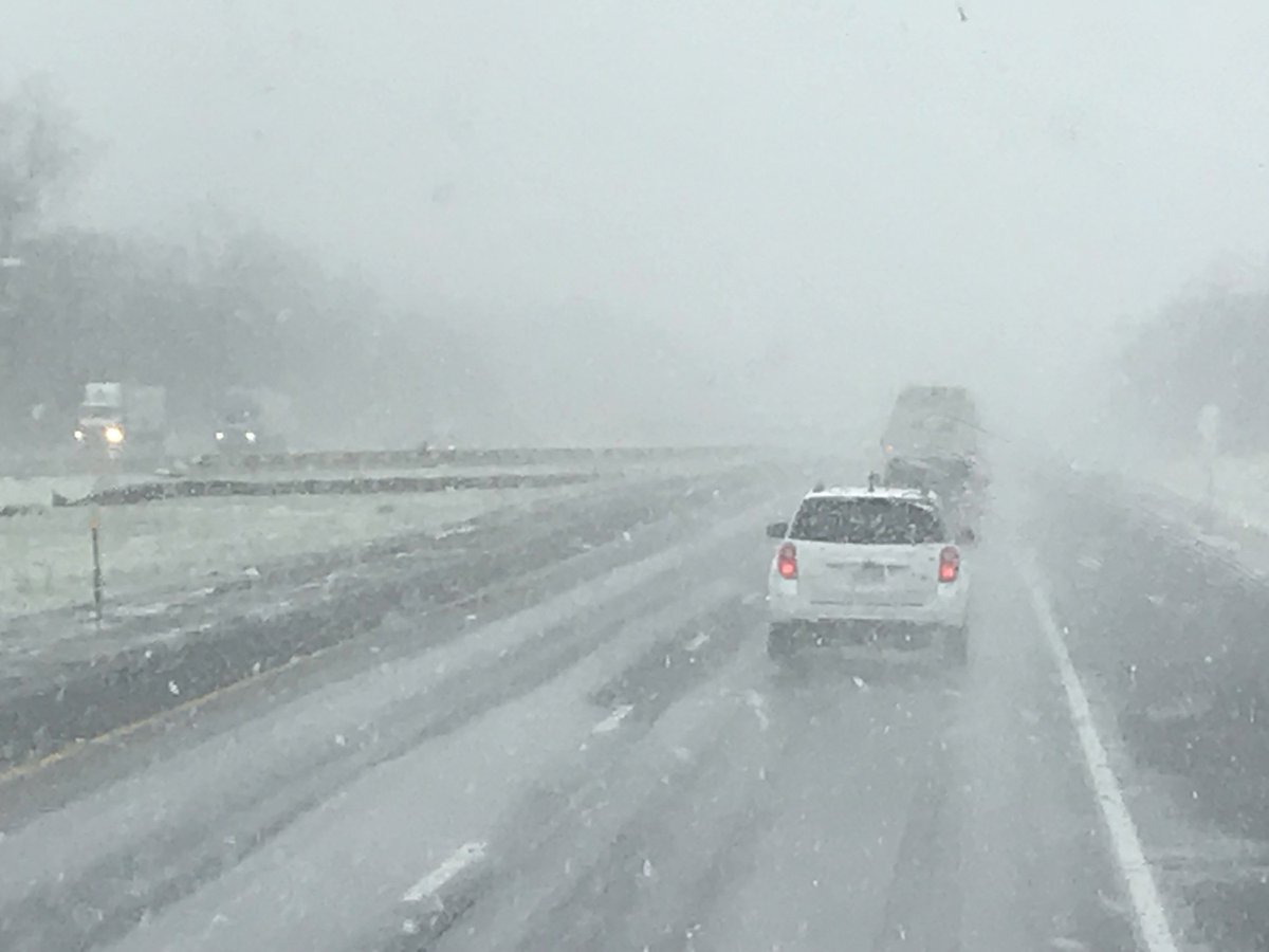 Rumor has it, <a href="/CyclonesWSOC/">CentenaryWSOC</a> ran into some white precipitation on their way to Rochester for the NCAA Tournament. Stay safe and dry Cyclones!!