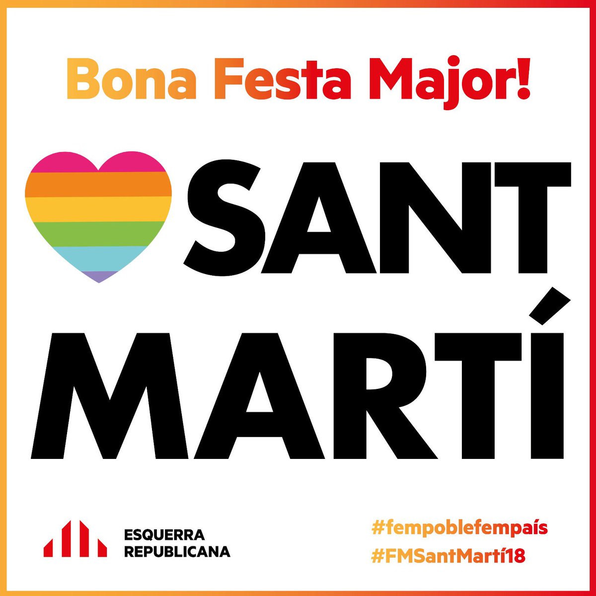 fempoblefempais's tweet photo. Des d’@Esquerra_ERC a #ArenysDeMunt us volem desitjar una bona Festa Major de ❤️ #SantMartí! #FMSantMartí18 #FemPobleFemPaís https://t.co/y5QzzgtZJT