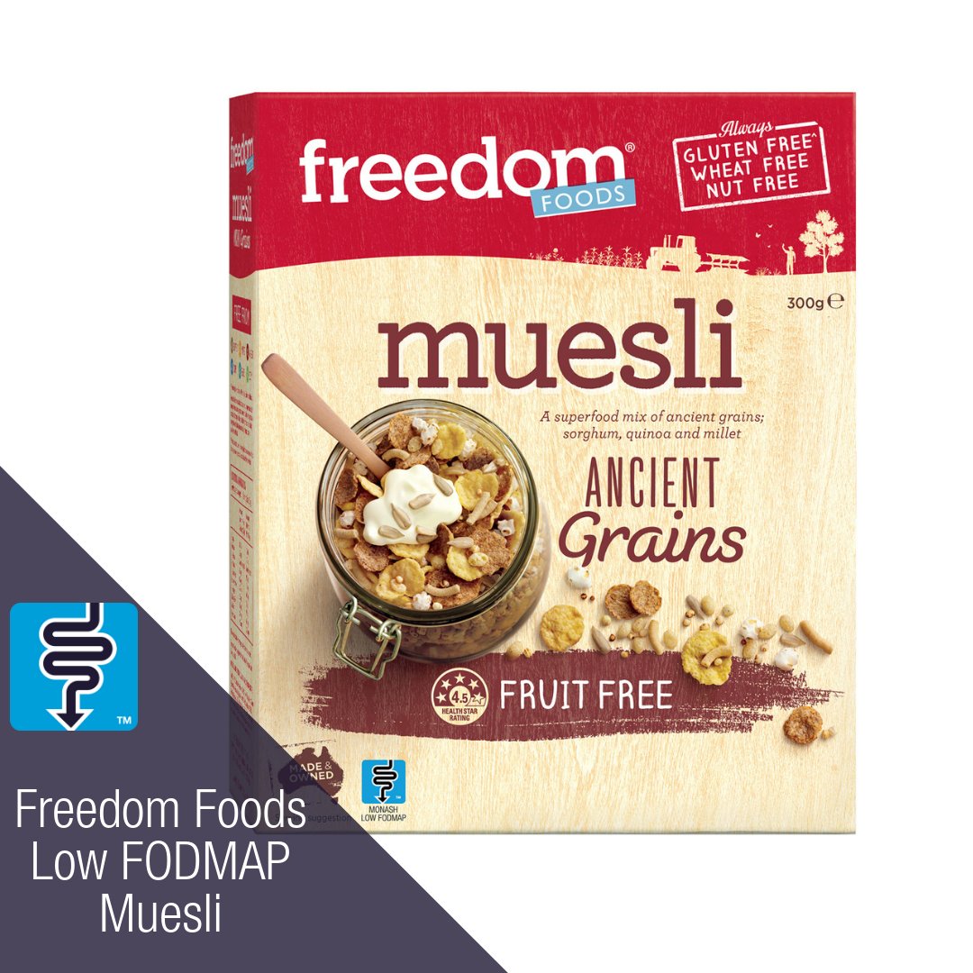 TwitterFREEDOM FOODS ANCIENT GRAIN MUESLI! Made up of delicious high fibre grains like
