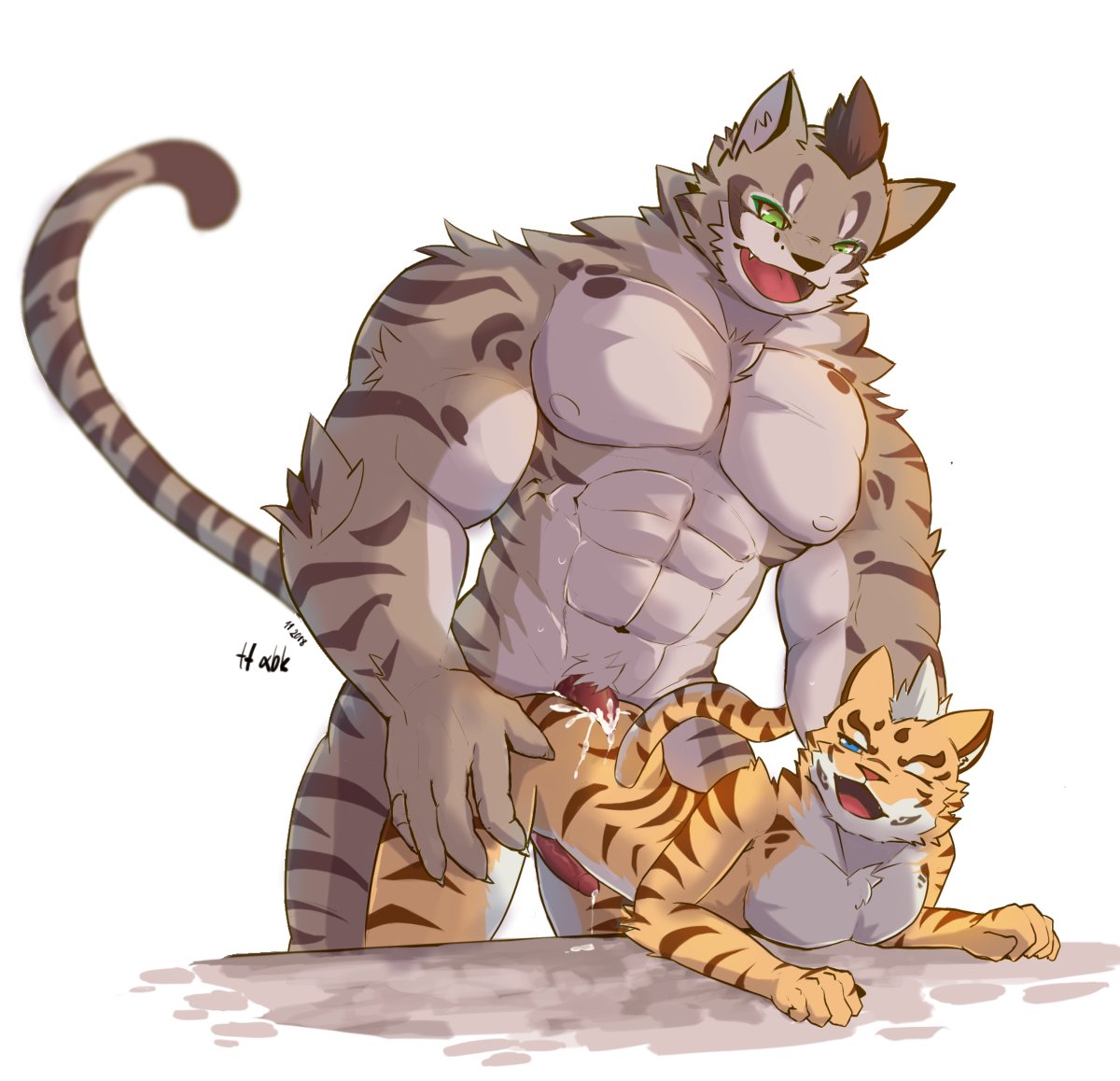 R-18 Cat Exchange ケ モ ノ 獣 人 筋 肉 #nekojishi 家 有 大 貓 林 虎 顏 書 齊 https://www.pi...