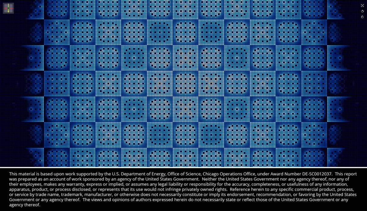 Kitware's tweet image. Here&apos;s a preview of what we will show at #SC18 booth 3735. These visualizations present the layout of pin power in a #nuclear reactor core with different color tables/states. #RenderedInParaView 5.6 #hpcinspires