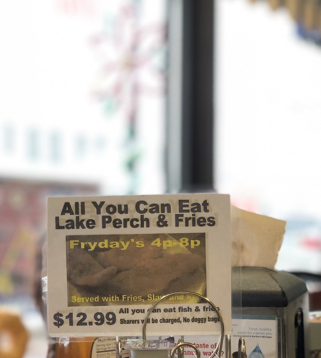 CopsDoughnuts's tweet photo. All you can eat Lake Perch and Fries. 4pm - 8pm #LakePerch #DowntownClareMichigan https://t.co/9kTyktLZtl