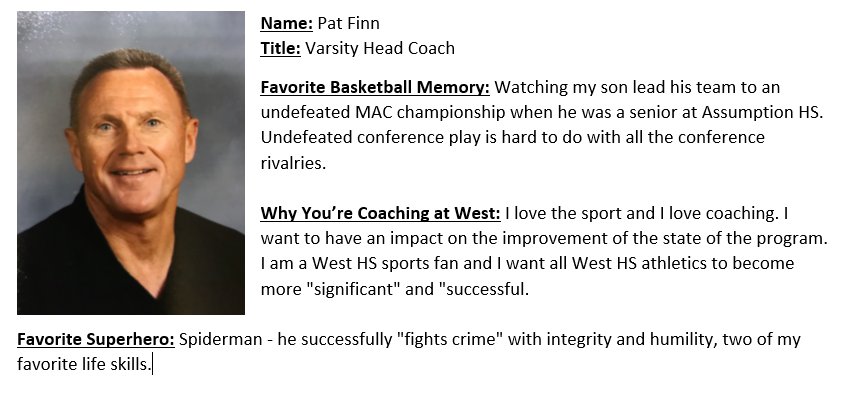 With the season getting started, let's take a minute to get to know the coaching staff! First up is Head Coach Pat Finn. #BrickByBrick #FalconNation