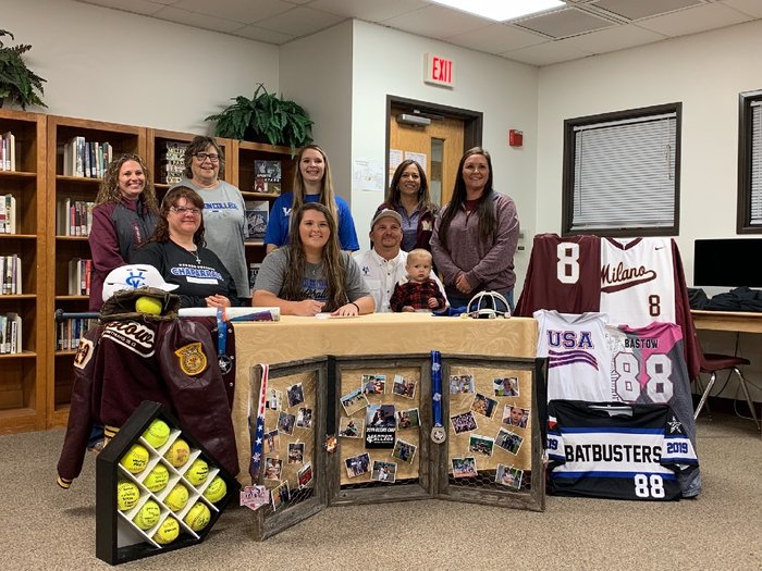Congratulations ladies!  Laynie and Jenna signed with their respective colleges today in front of many friends, family, and supporters!!