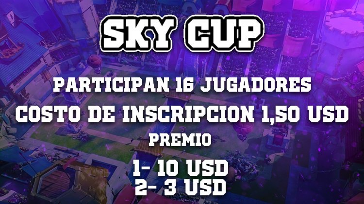 •Nos Quedan Los Ultimos 6 Cupos!! 

•No Pierdas La Oportunidad De Participar En La Copa Individual De Pago De #ClashRoyale 

📃10/16 Inscriptos Jugadores

💵Costo de Inscripcion 1,50 Usd 

💲Premio
💵1- 10 Usd
💵2- 3 Usd 

📍Cupo Para 6 Jugadores!!📍
#ClashRoyale 
@DarkfightGT_
