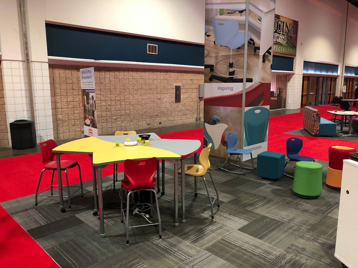 artcobell's tweet photo. We’re bustling with excitement in our booth at #EDSpaces2018! Swing by, chat with us and check out the fun &amp; functional furniture we have on display. https://t.co/9PFIOae4kQ
