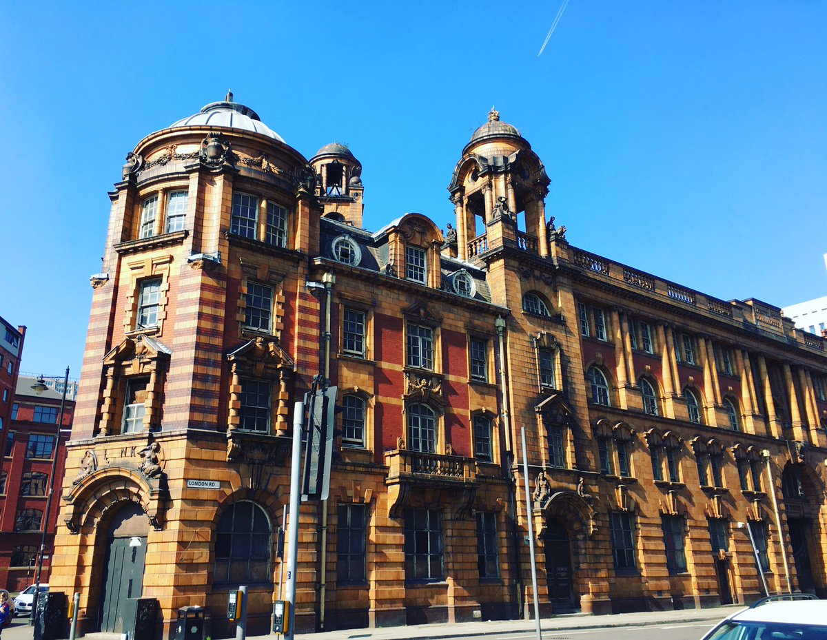 BuildingPervert's tweet image. Portillos Hidden History is about the London Road Fire Station in Manchester. Channel 5. Now. Love this building. When we went past last week it was hidden under scaffolding. #HiddenHistory