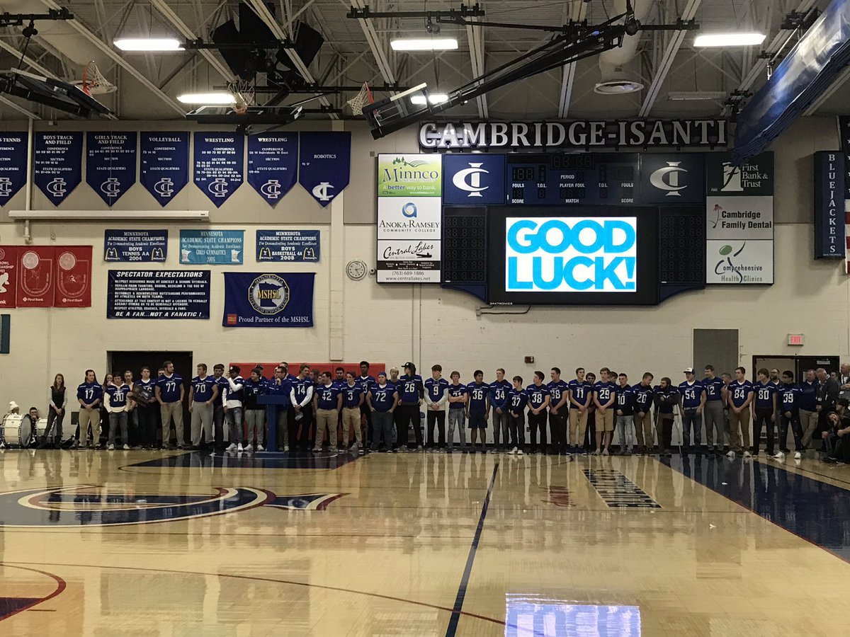 Started off the day thanking our Veterans for their service and seeing our wonderful social studies students serve breakfast and and talk with them. Ended the day celebrating our football team at the pep fest as they are state tourney bound. It’s a great day to be a Bluejacket!