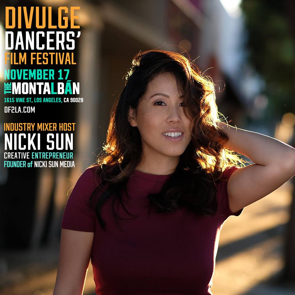df2creative's tweet image. Meet our Industry Mixer Host of Divulge Dancers' Film Festival #DF2LA Nicki (nickisun.com). Connect with Nicki on social media @nickisun and experience Nicki's hospitality live at The Montalban! Info &amp;amp; tickets df2la.com #FemaleFilmmakerFriday #networking