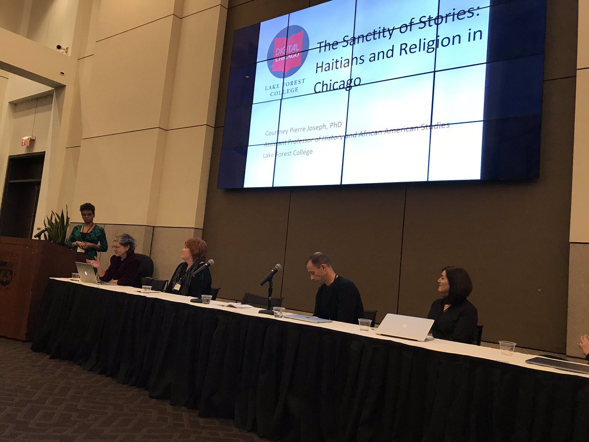 digital_chicago's tweet photo. Now Courtney Pierre Joseph @LFCollege is speaking on her Digital Chicago project at #DHCS2018 https://t.co/j6OIpH2L7Z