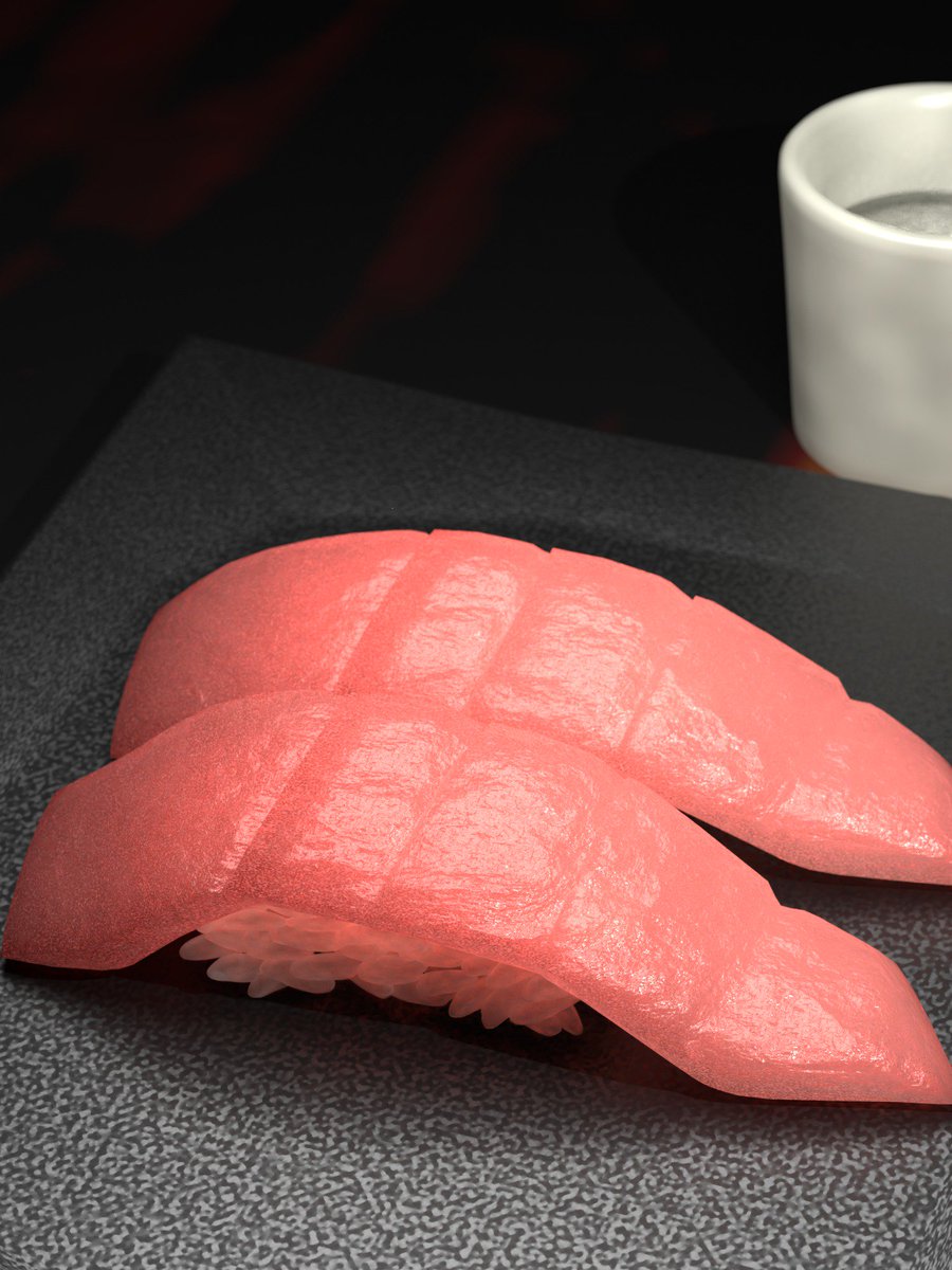 Mclion 3dcg イラスト やれ Pa Twitter 完成しました マグロ寿司です 3dcg d Blender3d 廻らない寿司 寿司 Sushi