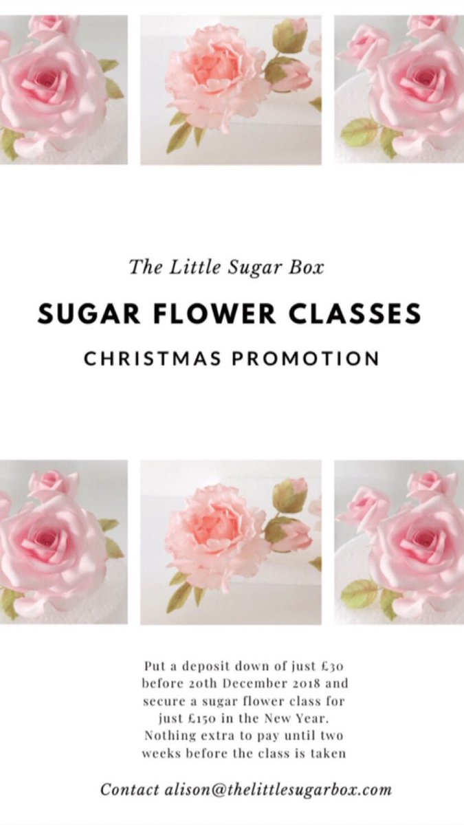 If you fancy becoming a sugar flower genius... come along to one of my classes 😊 I believe they are the best you’ll get and great value too xx