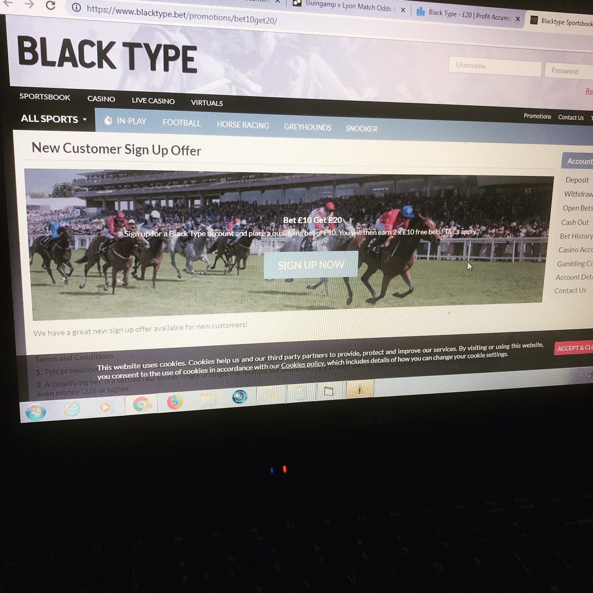 UKMBTips's tweet image. New sign up offer from BlackType, definitely worth getting on and making a little bit of profit💰 #matchedbetting #profit #signup #riskfree