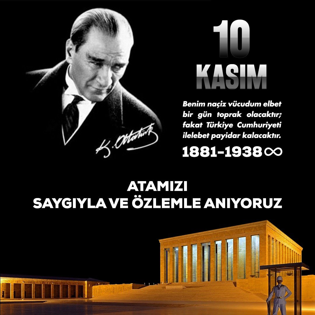 Saygı, sevgi ve hasretle anıyoruz...
#10kasım #atatürk #atam #atamizindeyiz