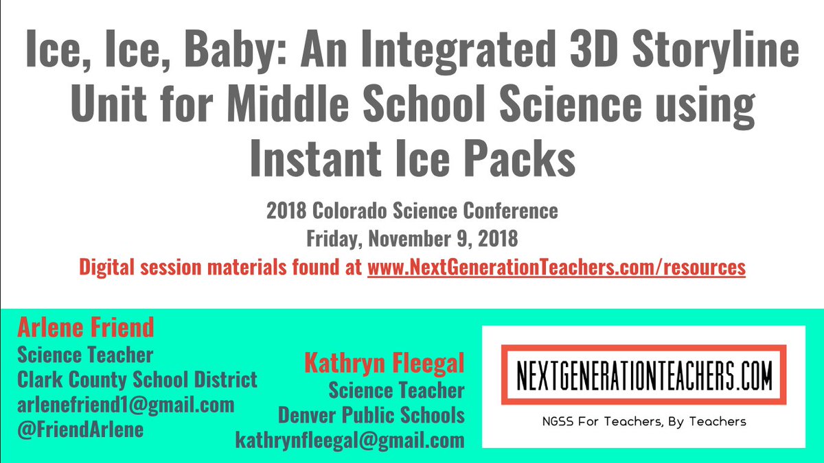 FriendArlene's tweet photo. Great session sharing our Ice Packs Storyline!.Thanks Colorado we have had an amazing day!
Here is the link:
https://t.co/JvyOOKmuwm
#nextgenerationteachers 
#scienceCO https://t.co/akEeTRvnOt