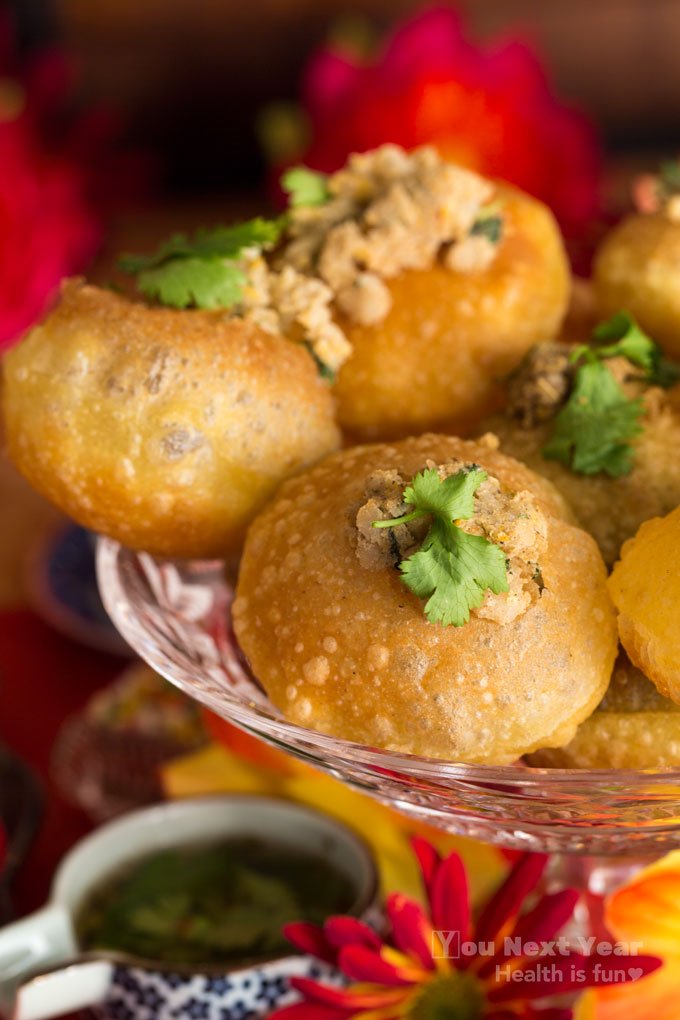YouNextYear's tweet photo. Crispy #PaniPuri bites to celebrate #Diwali, the fesitival of light. https://t.co/kXtktHkAh4 More curries &amp; sweets at @foodbloggersCA https://t.co/Za3yrfxrFU