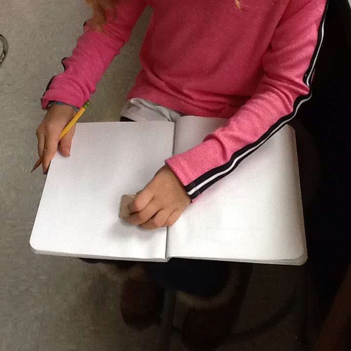 OSheaKathy's tweet photo. Trace a Face was challenging and engaging. Shape detectives are working hard. #Investigations https://t.co/CLhmV1E1Ld