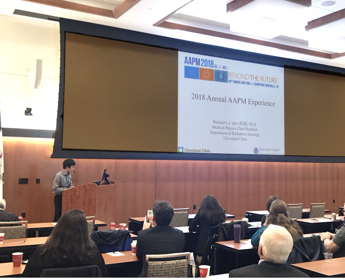 TianjunMa's tweet photo. Travel grant reports of @RichardLJQiuPhD and Zi at the Penn-Ohio AAPM chapter meeting. #CleClinicCancer @PhDpingxia @aapmHQ https://t.co/0SFi28jj3m