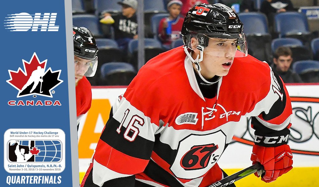 OHLHockey's tweet photo. Matthew Maggio of @Ottawa67sHockey was among #OHL’s top performers Thursday for 🇨🇦 at #WorldU17.

QUARTER-FINALS RECAP: https://t.co/ayVOdJX3bX https://t.co/1CB9eUiz3O