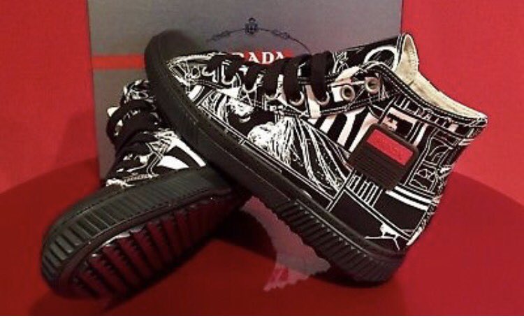 prada comic sneakers
