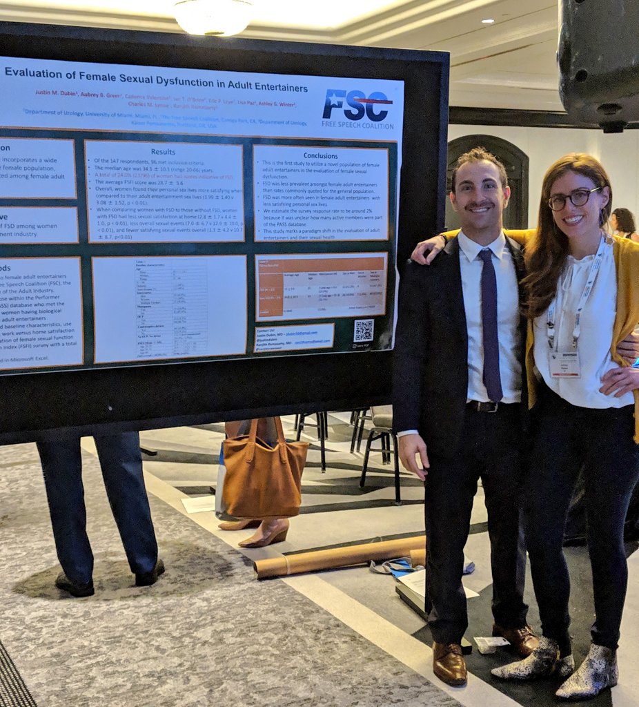 Honored to present my data at #smsna2018 on Female sexual dysfunction in adult entertainers! FSD and female sexual health is an important topic that until only recently has been understudied. Hope my work sheds some light on the topic! #ramasamyteam #paradigmshift #SMSNA2018