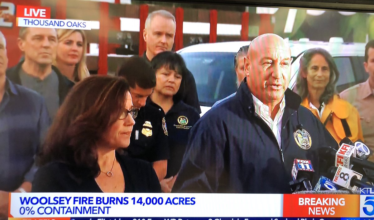Lacitychiefs's tweet image. @Lacitychiefs keeping #ThousandOaksShooting victims in our prayers Mayor Andy Fox veteran Chief of the #LAFD briefs media of current #WoolseyFire "the lives lost at the shooting and impact to families are permanent as opposed to the homes lost in this fire can be rebuilt"