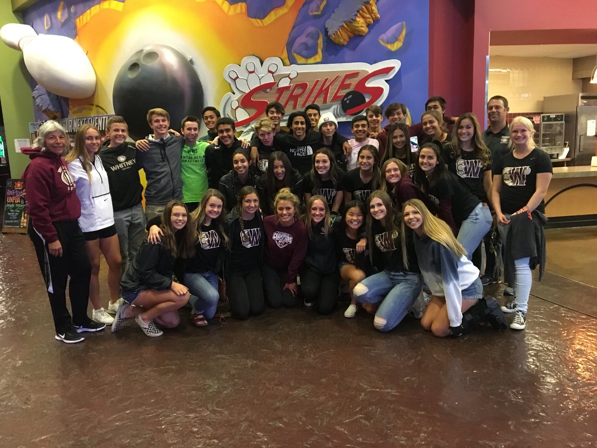 Another great day of bowling and bonding at Strikes at Annual Wildcats Soccer Bowling Tournament. Now, back to the pitch. Work to be done. Time to get better. Let’s go to work. #GoCats. <a href="/WCTV19/">WCTV19</a> <a href="/WhitneyCats/">Whitney Athletics</a> <a href="/whitney_soccer/">WHS Women's Soccer</a> <a href="/whitneyupdate/">Whitney Update</a> @RocklinUSD