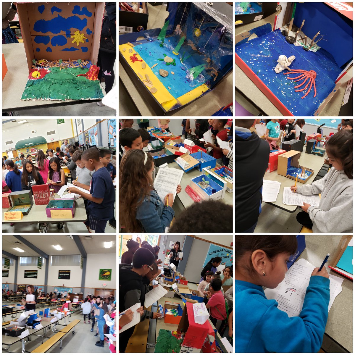 LupeCarbajal4's tweet photo. Students had so much fun at our Gallery Walk! Students learned how to evaluate other projects using positive feedback! So proud of all 4th graders! 😊 #teamCasaLoma #teambcsd https://t.co/7w1bIDnNiU
