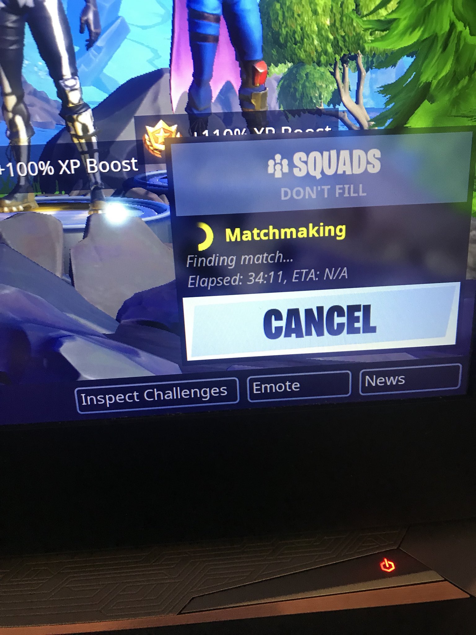 Matchmaking deaktiveret