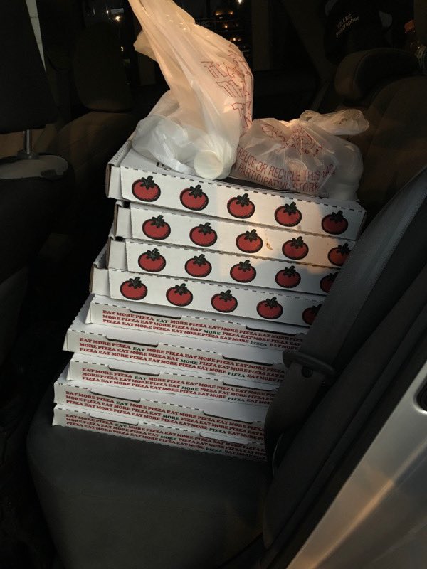 A huge shoutout to <a href="/ToppersPizza/">Toppers Pizza</a> for donating pizza to our firefighters who are battling on the front lines of the Woolsey Fire. Appreciate you nourishing the bodies of those protecting our homes and communities! Thank you!!!