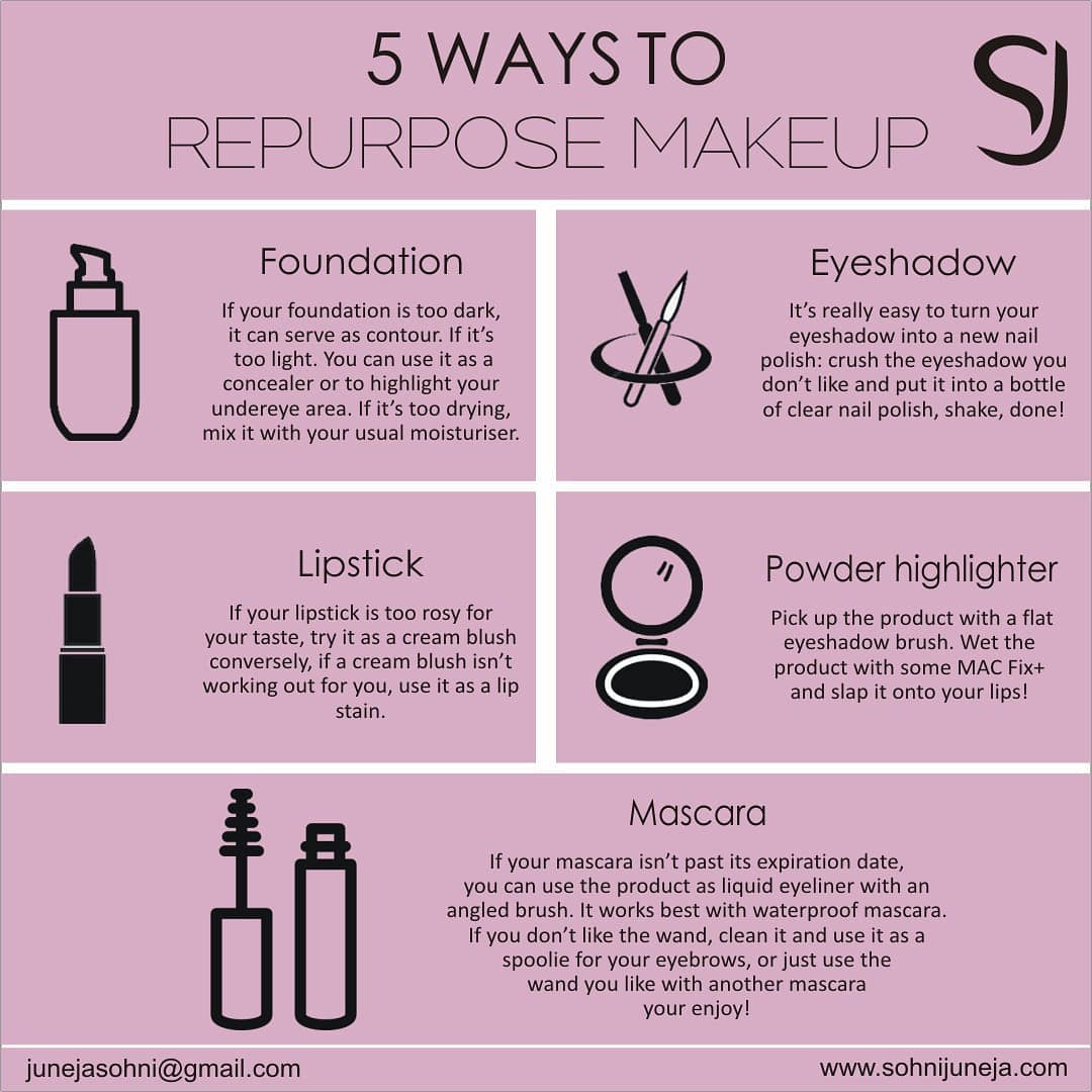 DIY Makeup repurpose hacks!
sohnijuneja.com
#makeuptutorial #fashiontrends #mua #makeupbysohnij
#diy #instabeauty #love #bblogger #beautyhacks #abh #delhi #makeupgirlz #dehradun #makeupartistindelhi #smile #instagood #glam #makeupjunkie #bestmakeupartist #prettymakeup