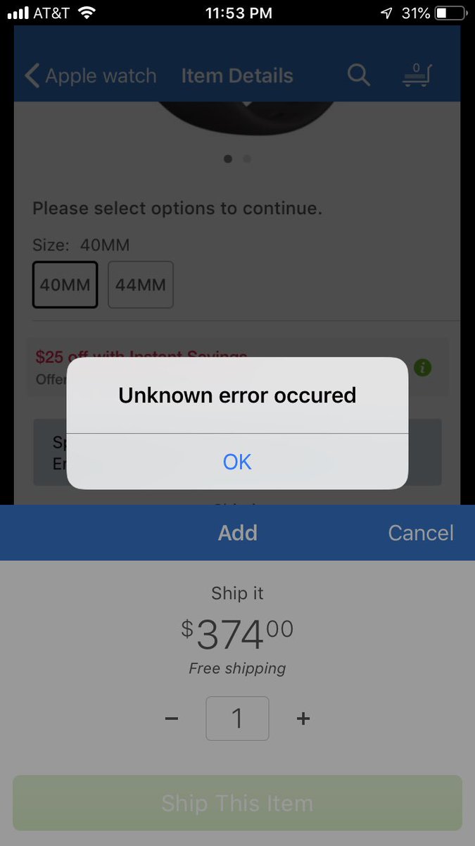 windcitygal's tweet photo. This is just cruel. I got all the way to ship this item and then got this. #samsclubfail @SamsClub https://t.co/Q9lKliNHB2