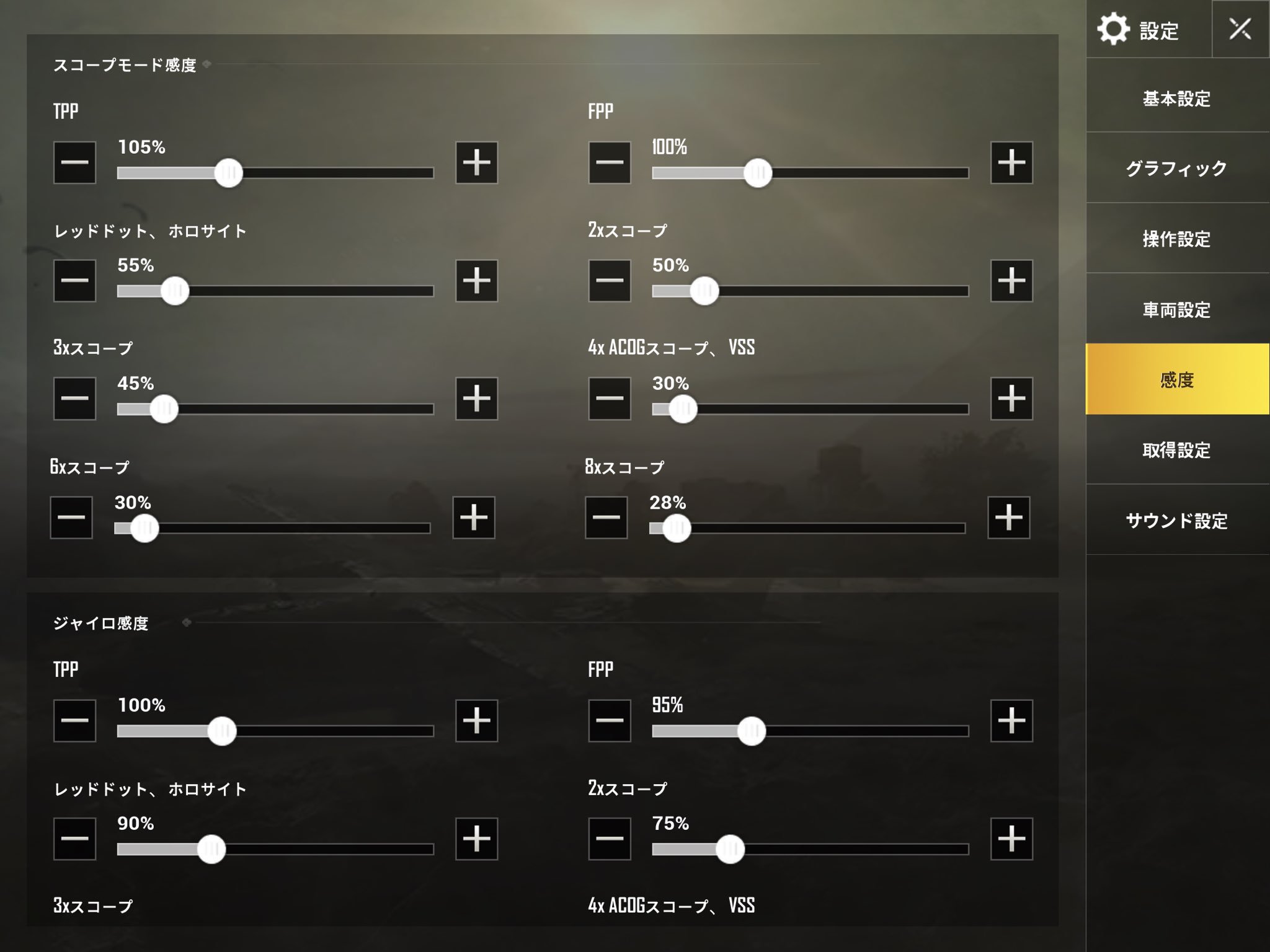 せかめん Rlx 現在の感度設定です よく聞かれるので貼ります T Co Rnmyue4sev Twitter