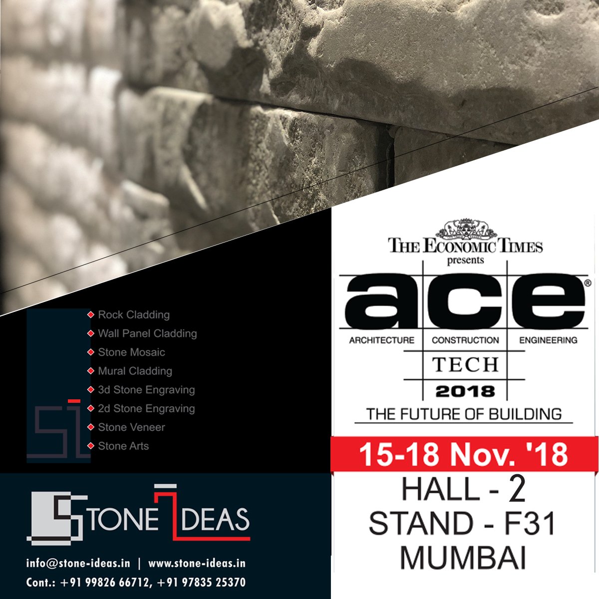 StoneIdeasindia's tweet photo. And the countdown begins......
#acetech #acetech2018 #mumbai #exibition #architects #5daystogo #designwall #interiordesigner #thefutureofbuilding #theeconomictimes #stonecladding #wallcladding #naturalstone #stoneideas #india
https://t.co/508UPk9e65
https://t.co/4wpMmJoKcS https://t.co/2RGOdDERuN