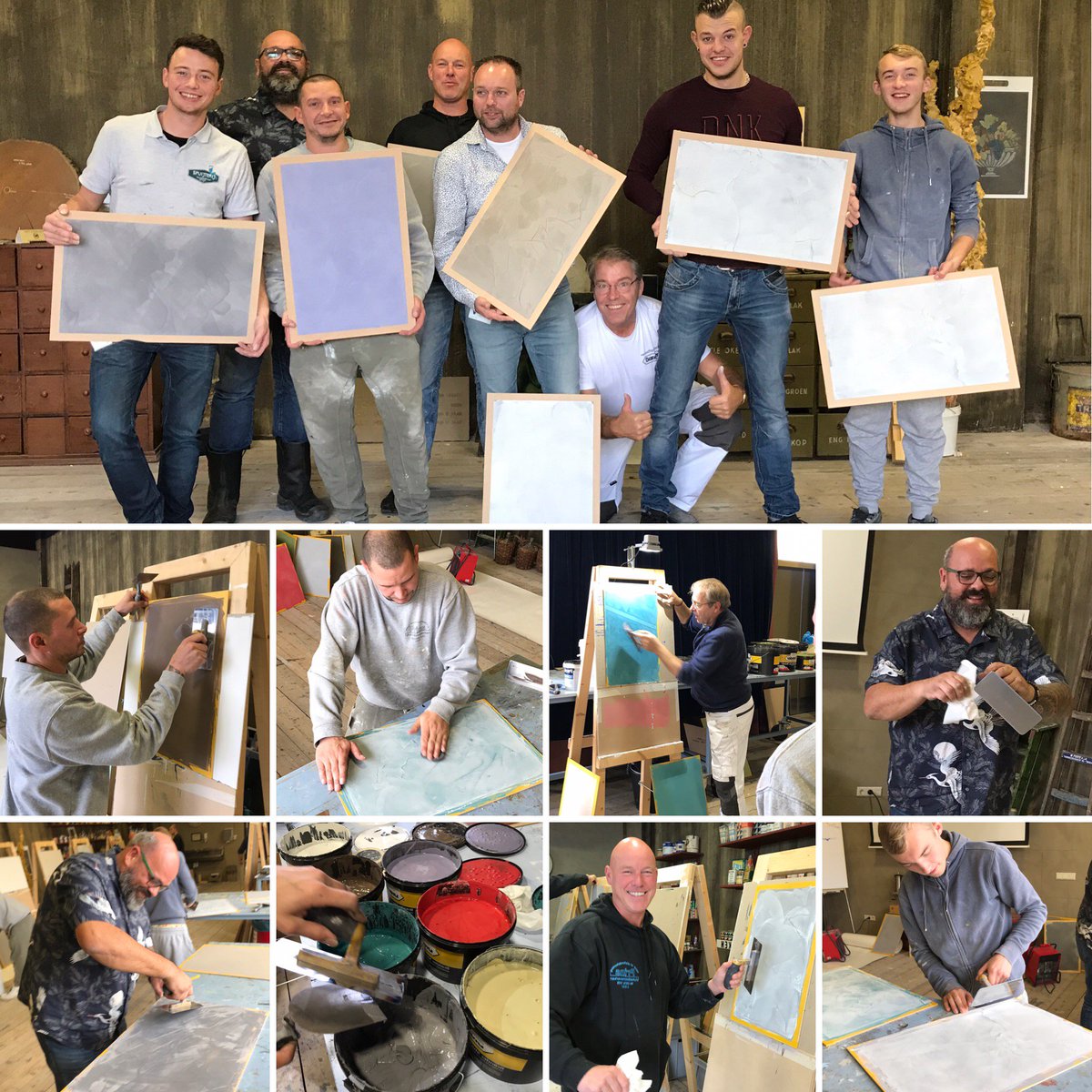 BranderNL's tweet image. Vrijdag 9 november 2018 hadden wij weer ‘n leerzame workshop Brander Stucco’s in ons Visitor Center #Amsterdam. Deze keer met klanten van Omtzigt Rijnsburg #onvergetelijkedag Brander Facebook:  facebook.com/brander.nl/ @OmtzigtBouwmat #Rijnsburg  @NeesBondt @EPeschar #Brander
