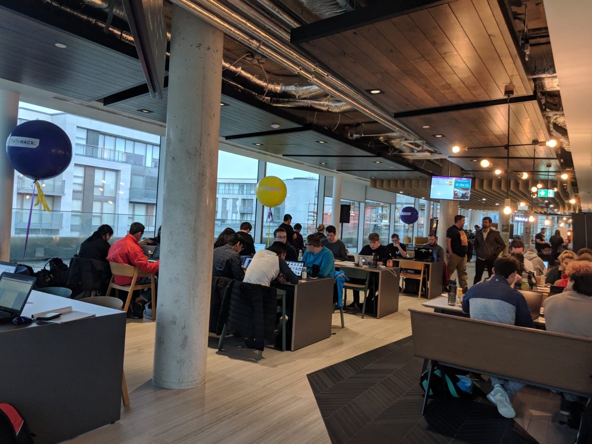 AIBIreland's tweet photo. We have second level students in for the #webathon again this year. Great to see young people work on tech solutions for a more inclusive society #AIBDatahack https://t.co/uvUP1yEvFO
