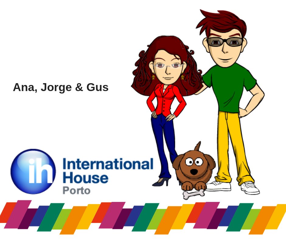 IH_Porto's tweet photo. In the past weeks we’ve been introducing you to the IH Porto team. Time for you to meet some new elements. Meet Ana, Jorge and their dog Gus. They’re premiering on the 12th November, here, on our IH Porto Facebook page. Stay tuned!
#ihporto #ihtoons https://t.co/9dalB7qRE3