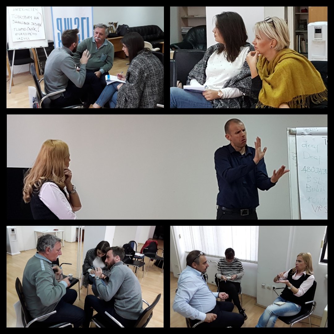 efsli's tweet photo. @efsliDI @leesonl @interpretelsf @crathmann @EUD_Brussels #efsli Winter school 2018, Skopje, FYR Macedonia - Day 2
Sharing experiences from the Czech Republic, Lithuania and Serbia with our colleagues from FYR Macedonia - Workshop
Trainer: Arunas Brazinskas https://t.co/Z9ccuQCL2k