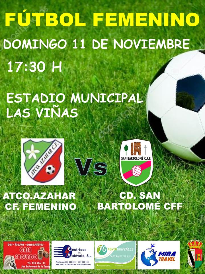 sanbartolomecff's tweet photo. Mañana Domingo 11 de Noviembre a las 17:30h en Bollullos Par del Condado continuamos con el 2º partido de liga de nuestro equipo senior. Nos enfrentamos al ATLÉTICO AZAHAR CF. FEMENINO.

¡¡APOYA EL FÚTBOL FEMENINO!! #FutbolFemenino #futfem #Femenino #futbol https://t.co/YLxfbrWCaR
