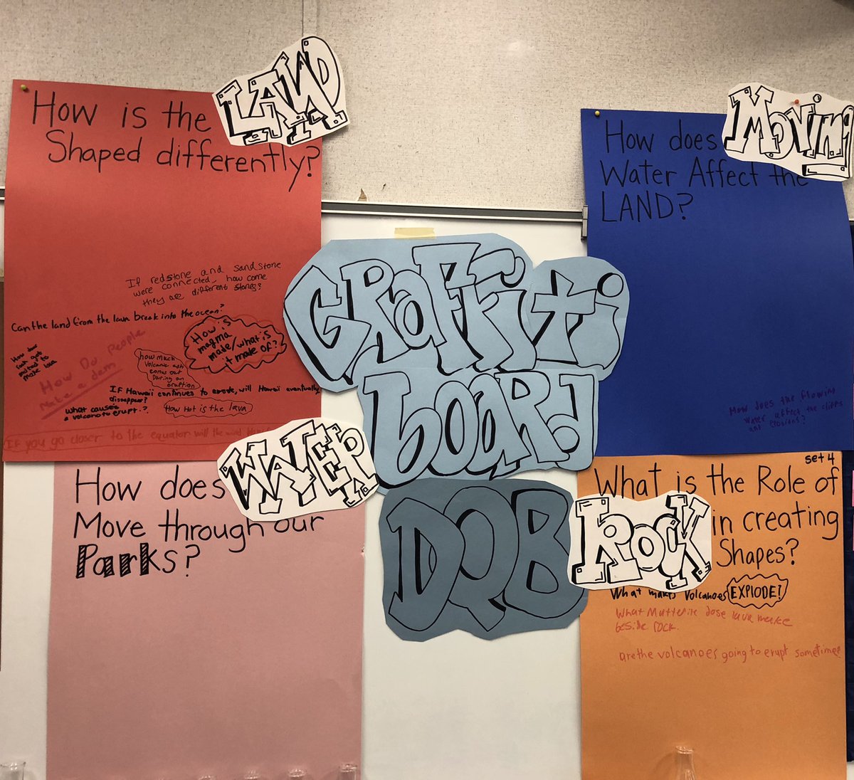 rhardieSASD's tweet photo. Starting our new IQWST Curriculum! #iqwst #discussionquestionboard #sciencerocks @SASD_IV #graffitiboard https://t.co/IojcHN5ZuY