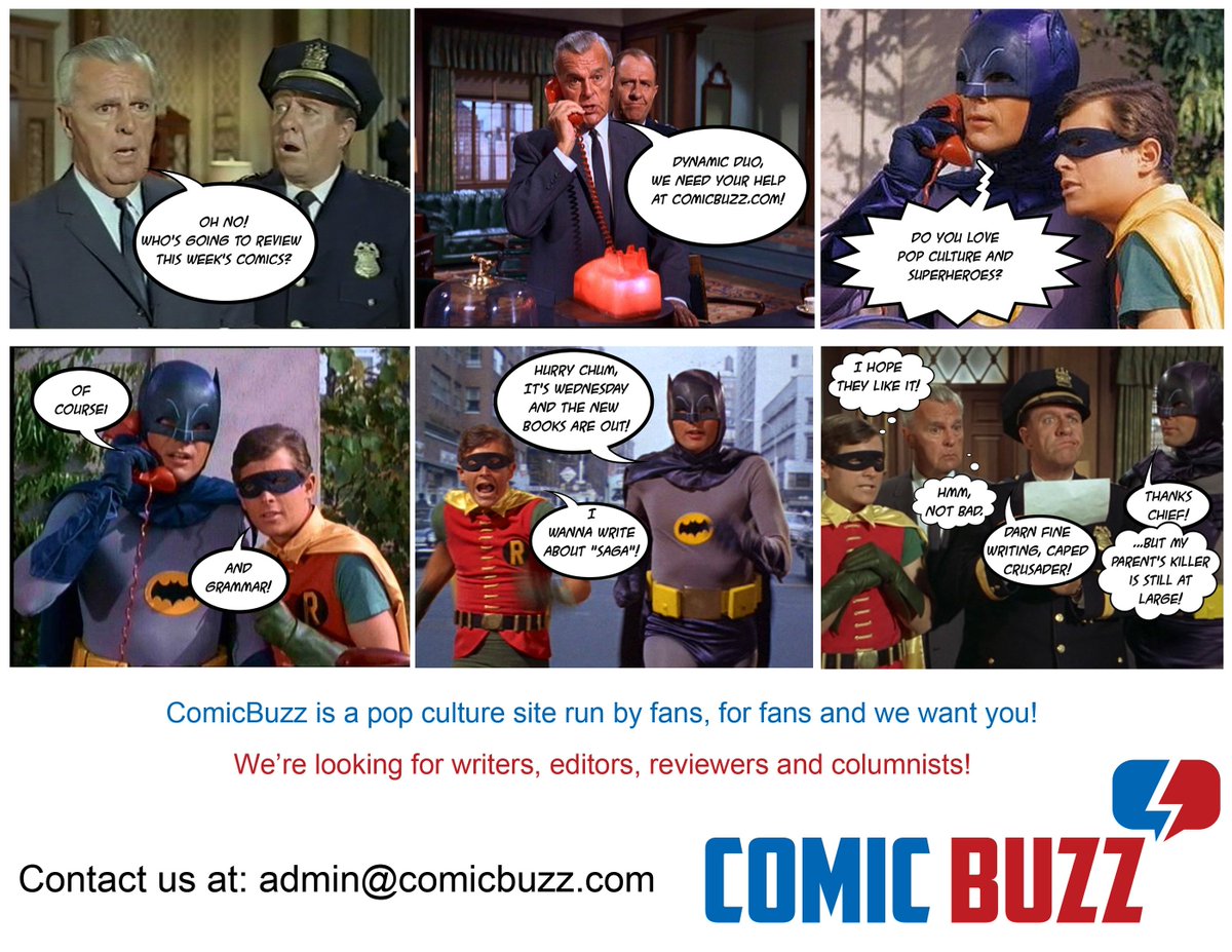 _comicbuzz's tweet photo. We are looking for talented and passionate people to join the ComicBuzz team! #writers #editors #reviewers #columnists #comics #games #movies #popculture #ComicBuzz #NeverMindTheBuzzCast https://t.co/UQy8N4EP0s